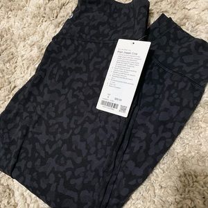 NWT Lululemon Align Jogger Crop - Black Cheetah